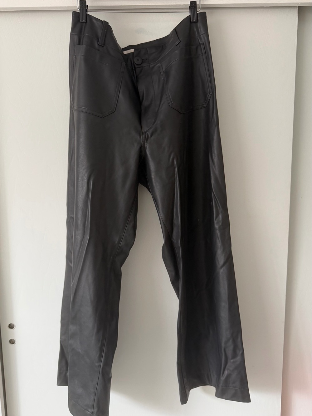 THE COLETTE FAUX-LEATHER FULL-LENGTH
WIDE-LEG PANTS BY MAEVE